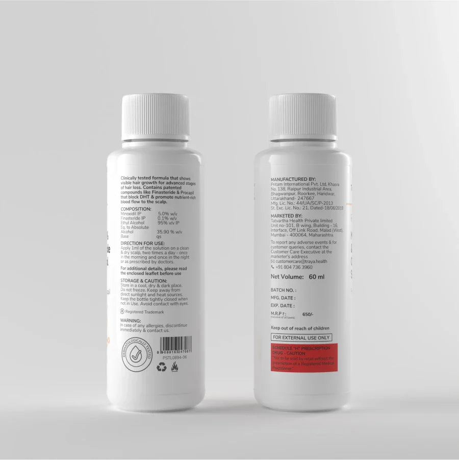 Minoxidil 5% hair growth serum for hair fall control 60 ml